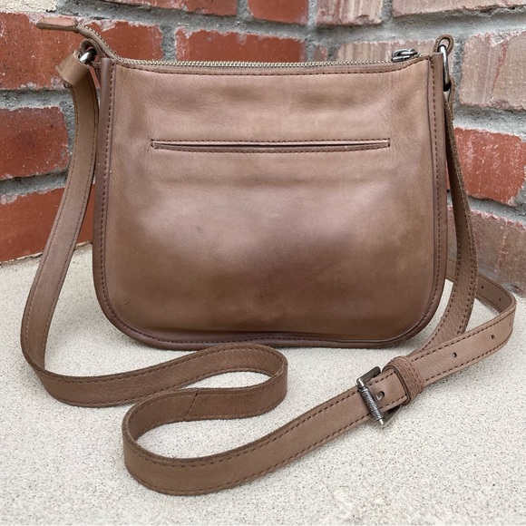 The Sak Playa Python Snake Embossed Leather Saddle Bag in Mushroom - Picture 7 of 14